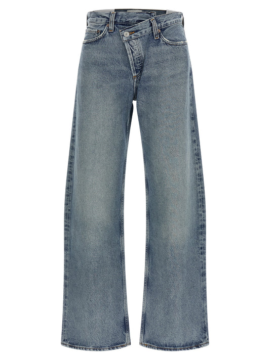 Jeans by Agolde for women in lyocell & denim cotton blue & indigo features an sophisticated and relaxed-fit & wide with a precise long, creating a sophisticated and sophisticated silhouette.