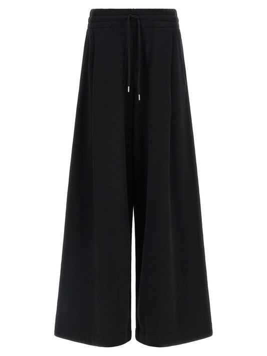 Activewear Pants by Dries Van Noten for women in cotton black & silver features an versatile silhouette, integrating performance-ready with a versatile athletic & flared, long, and .