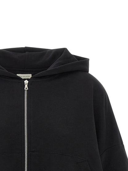 Dries Van Noten Black Cotton Hoodie