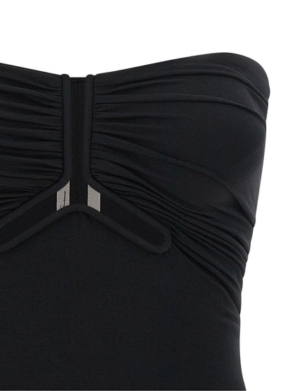 Rick Owens Black Nylon Tank Tops