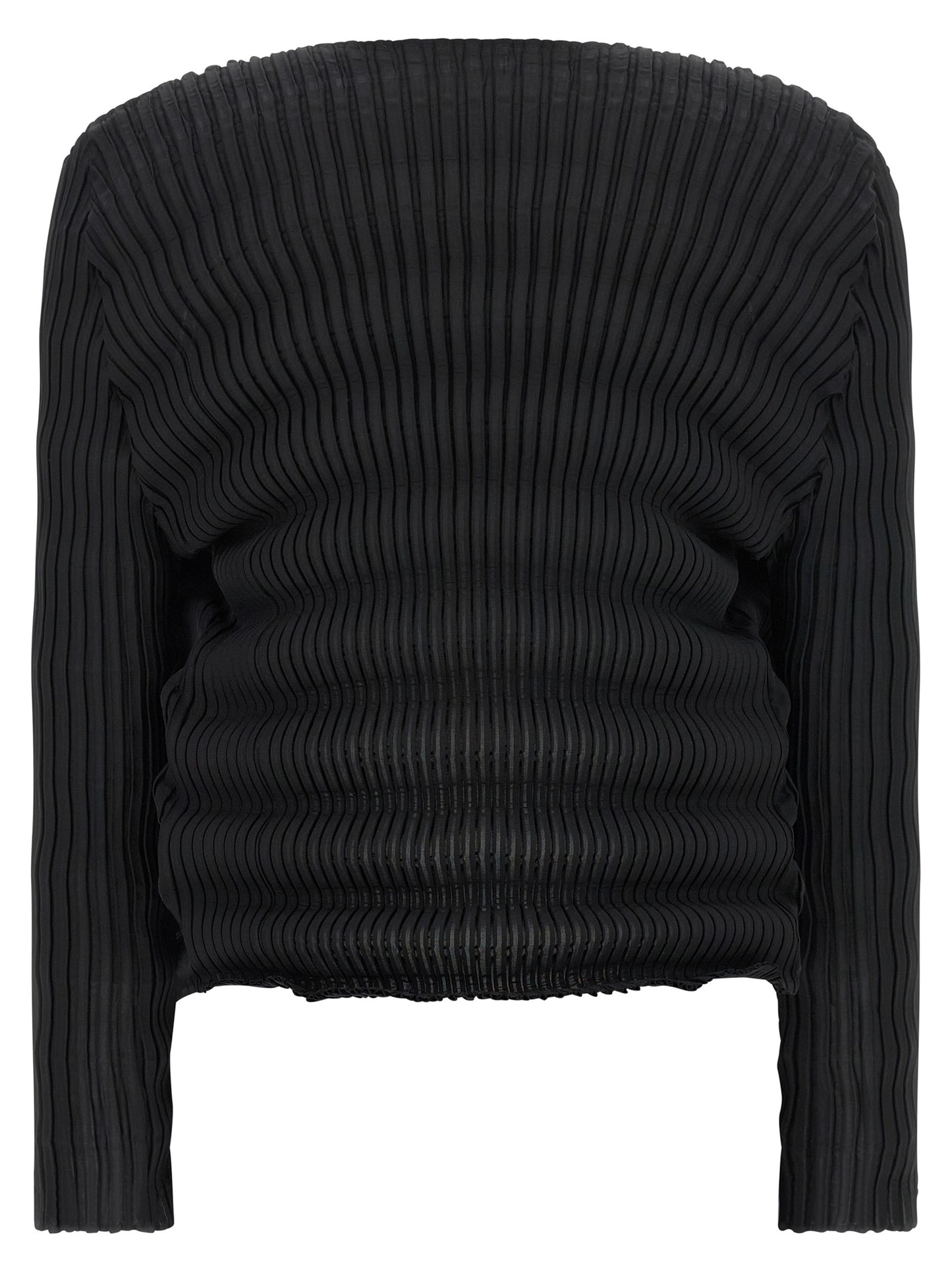 Issey Miyake Black Polyester Cardigan