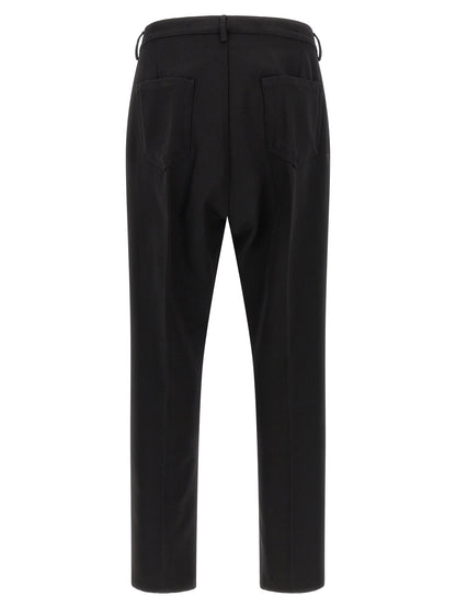 Rick Owens Black Cotton Casual Pants