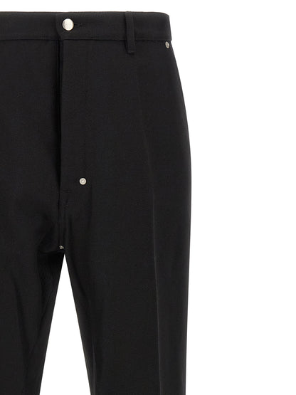 Rick Owens Black Cotton Casual Pants