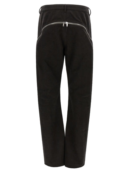 Rick Owens Black Cotton Flared Pants