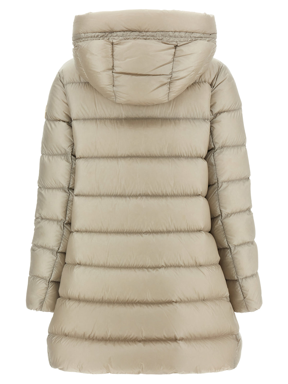 Moncler Women's Down Polyamide Hooded Puffer Jacket - Beige Signature