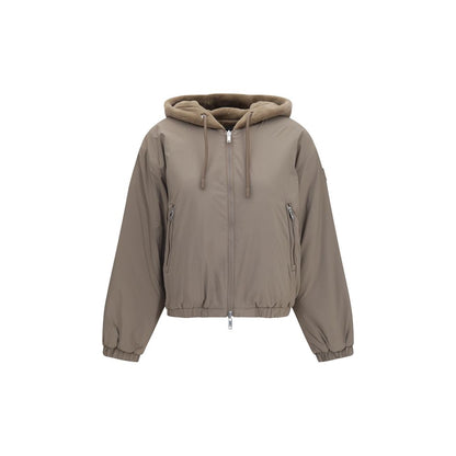 Moose Knuckles Brown Faux Fur Sweatshirt