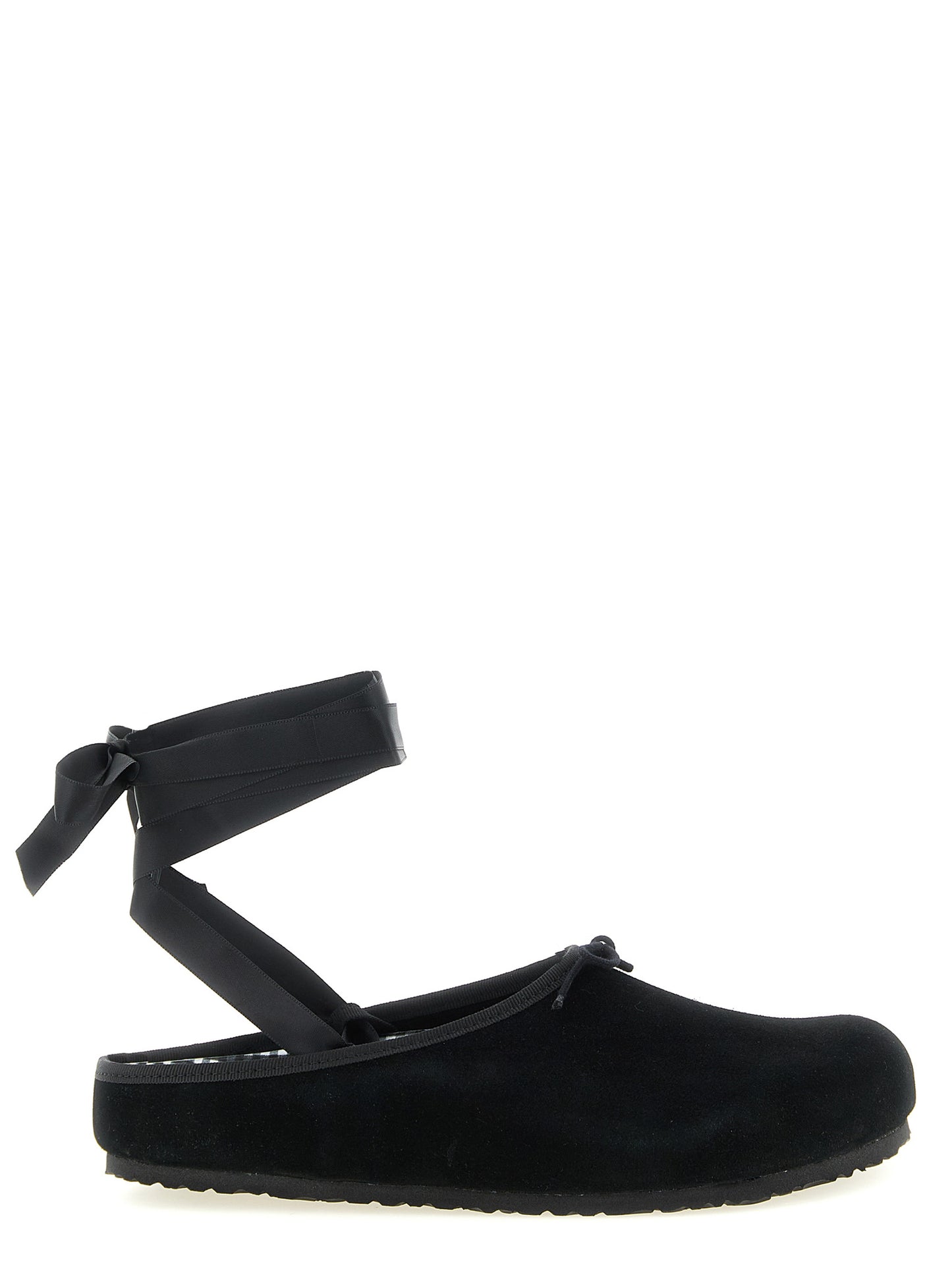 Birkenstock Black Suede Leather Ballet Flats
