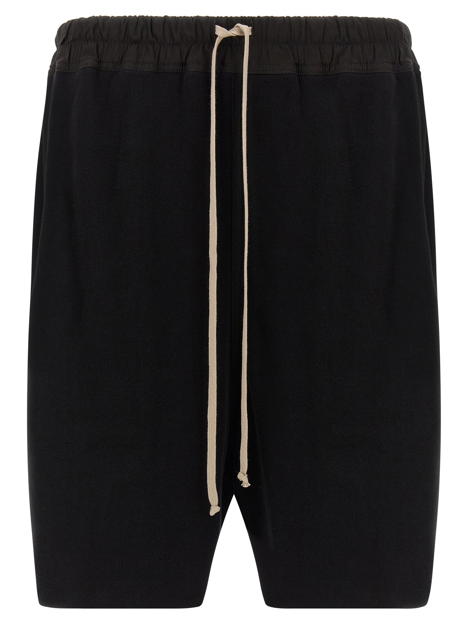 Bermuda Shorts by Rick Owens for men in cotton black & signature presents a contemporary silhouette, showcasing a contemporary wide with a refined short and elegant .