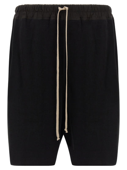 Bermuda Shorts by Rick Owens for men in cotton black & signature presents a contemporary silhouette, showcasing a contemporary wide with a refined short and elegant .