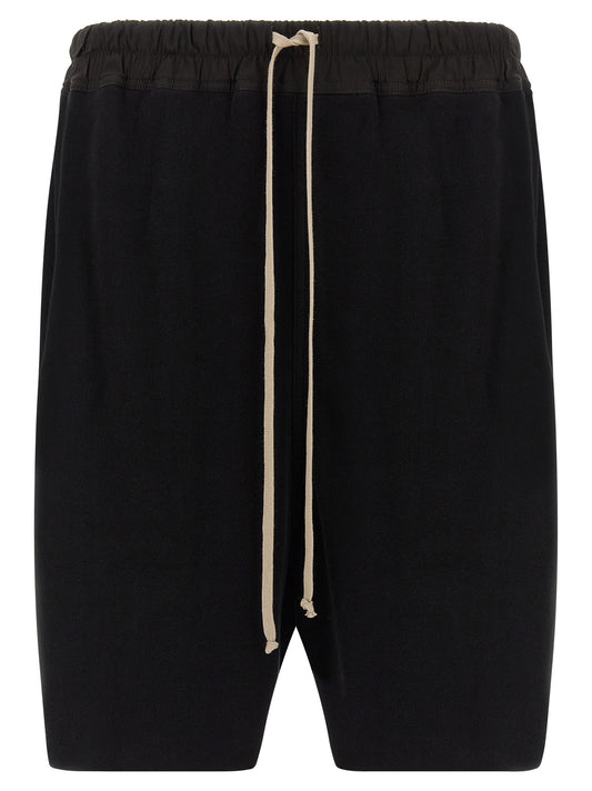 Bermuda Shorts by Rick Owens for men in cotton black & signature presents a contemporary silhouette, showcasing a contemporary wide with a refined short and elegant .