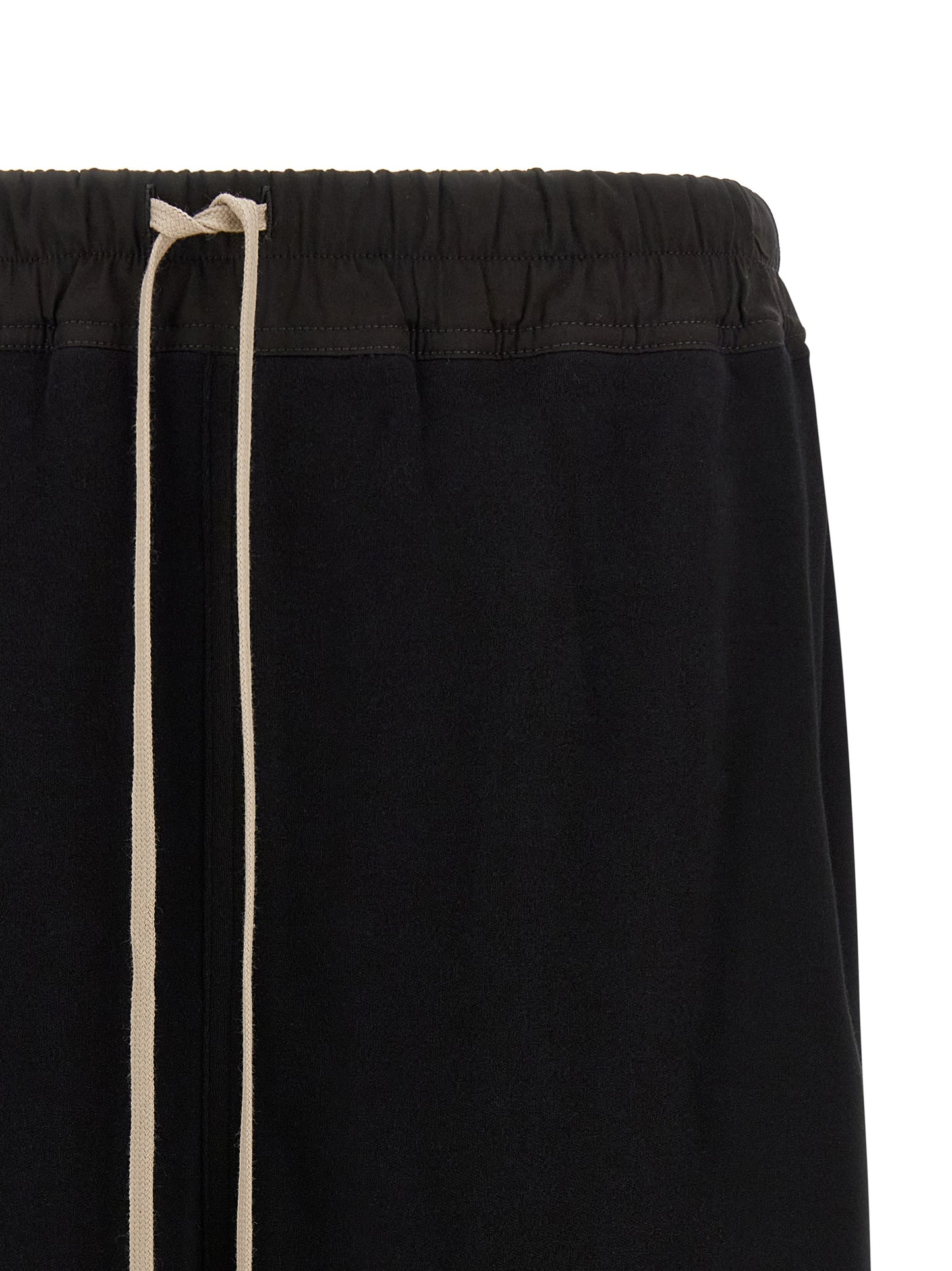Bermuda Shorts by Rick Owens for men in cotton black & signature presents a sleek silhouette, featuring a sleek wide with a refined short and a sophisticated .