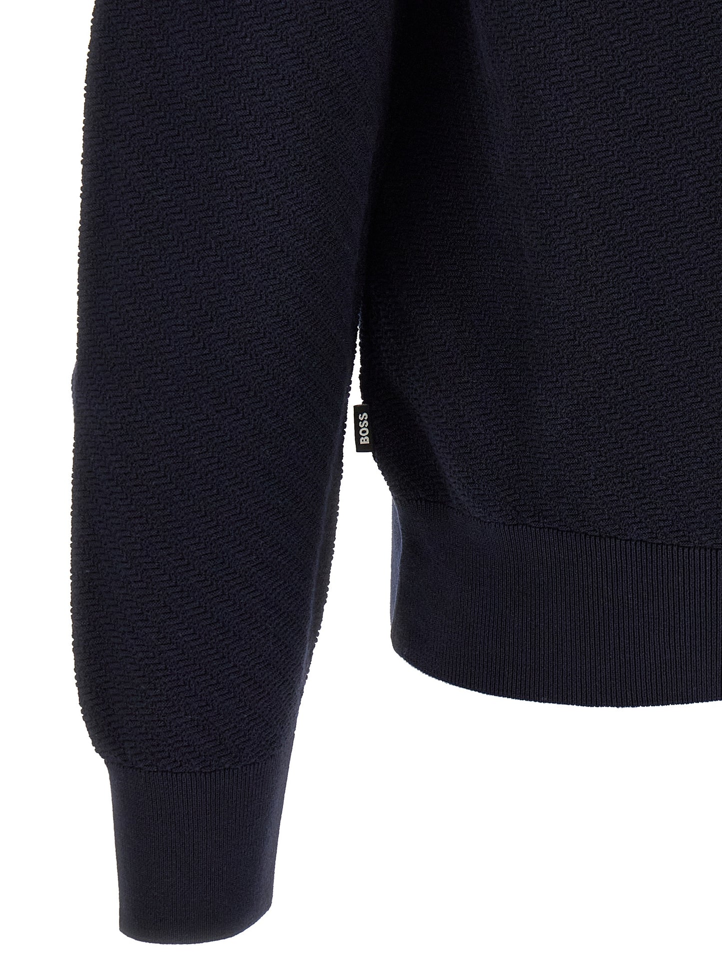 Polo Shirt by Hugo Boss for men in cotton navy presents a sleek silhouette, featuring a refined and for a sleek finish.