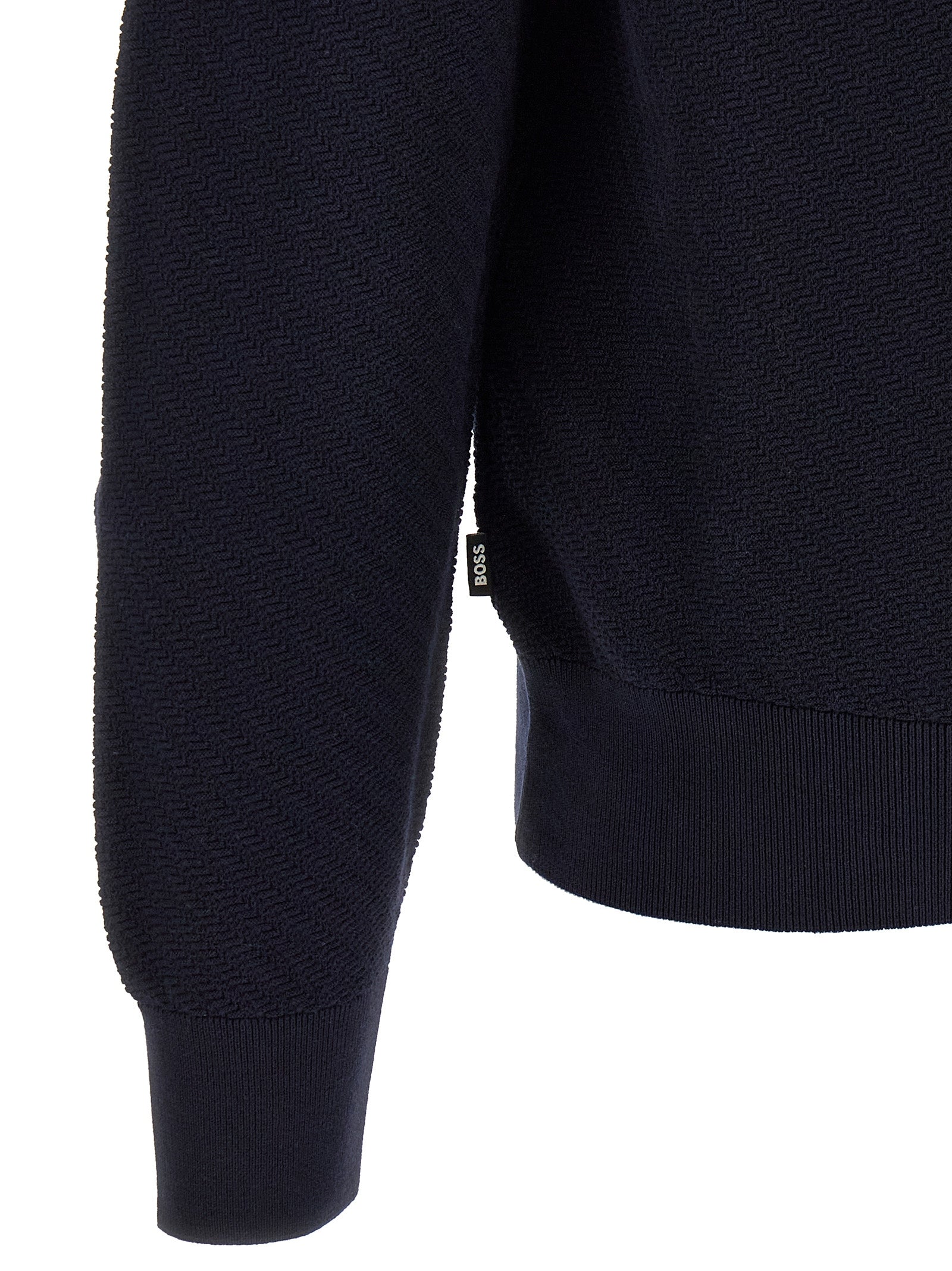 Polo Shirt by Hugo Boss for men in cotton navy presents a sleek silhouette, featuring a refined and for a sleek finish.