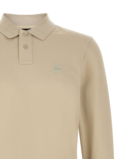 Hugo Boss Beige Cotton Polo Shirt