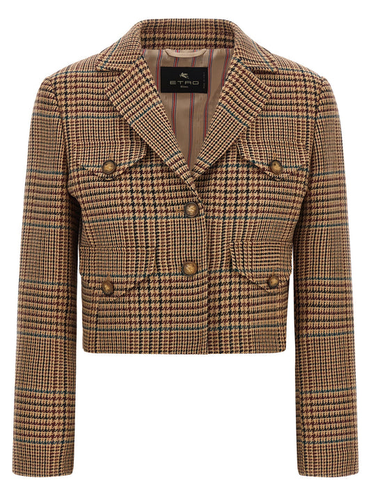 Blazer by Etro for women in wool brown features an stylish silhouette, showcasing a sophisticated and stylish for a truly stylish finish.