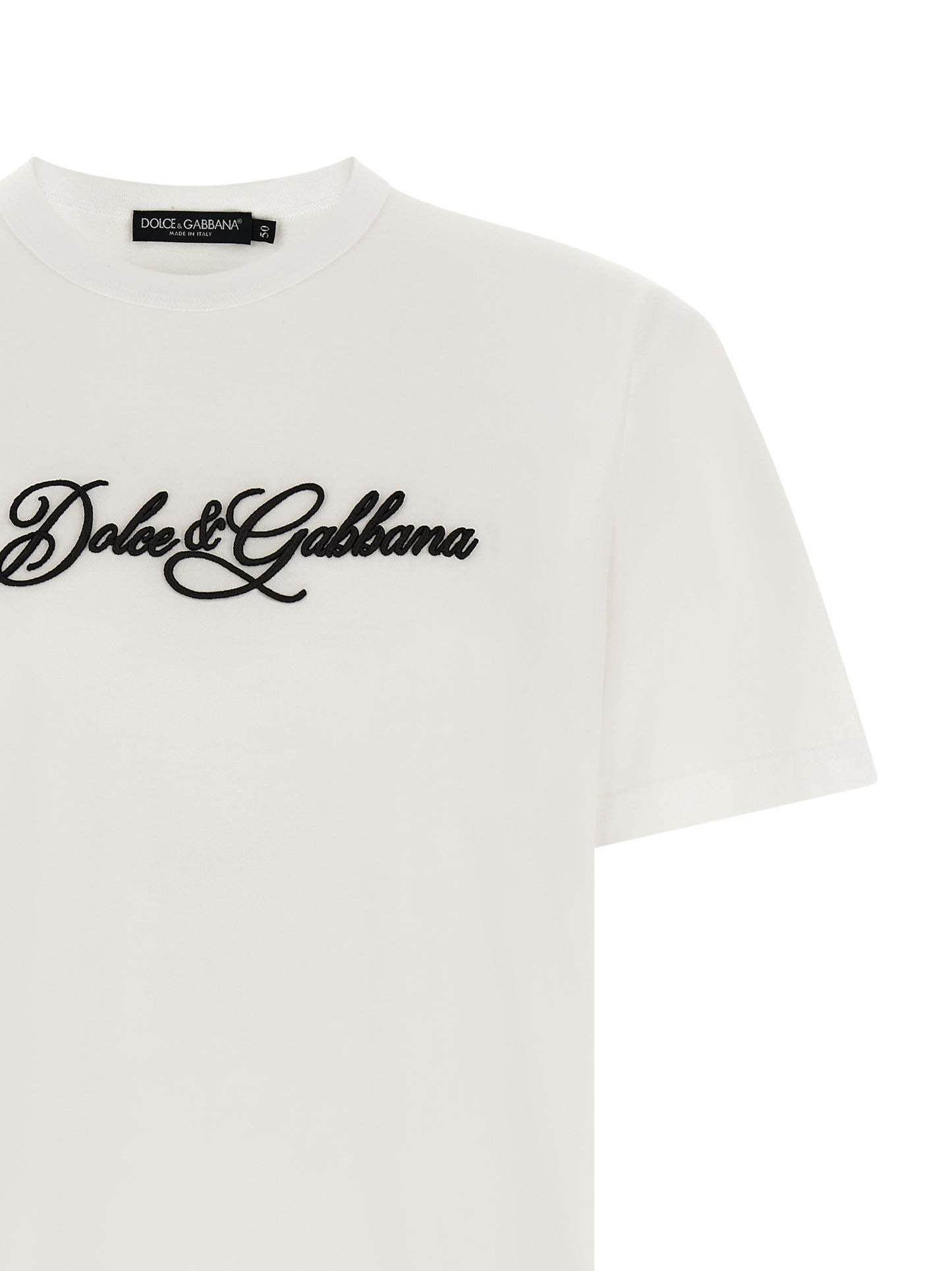 T-Shirt by Dolce & Gabbana for men in cotton white features an on trend silhouette, perfectly showcasing a on trend and crew neckline for an elevated aesthetic.