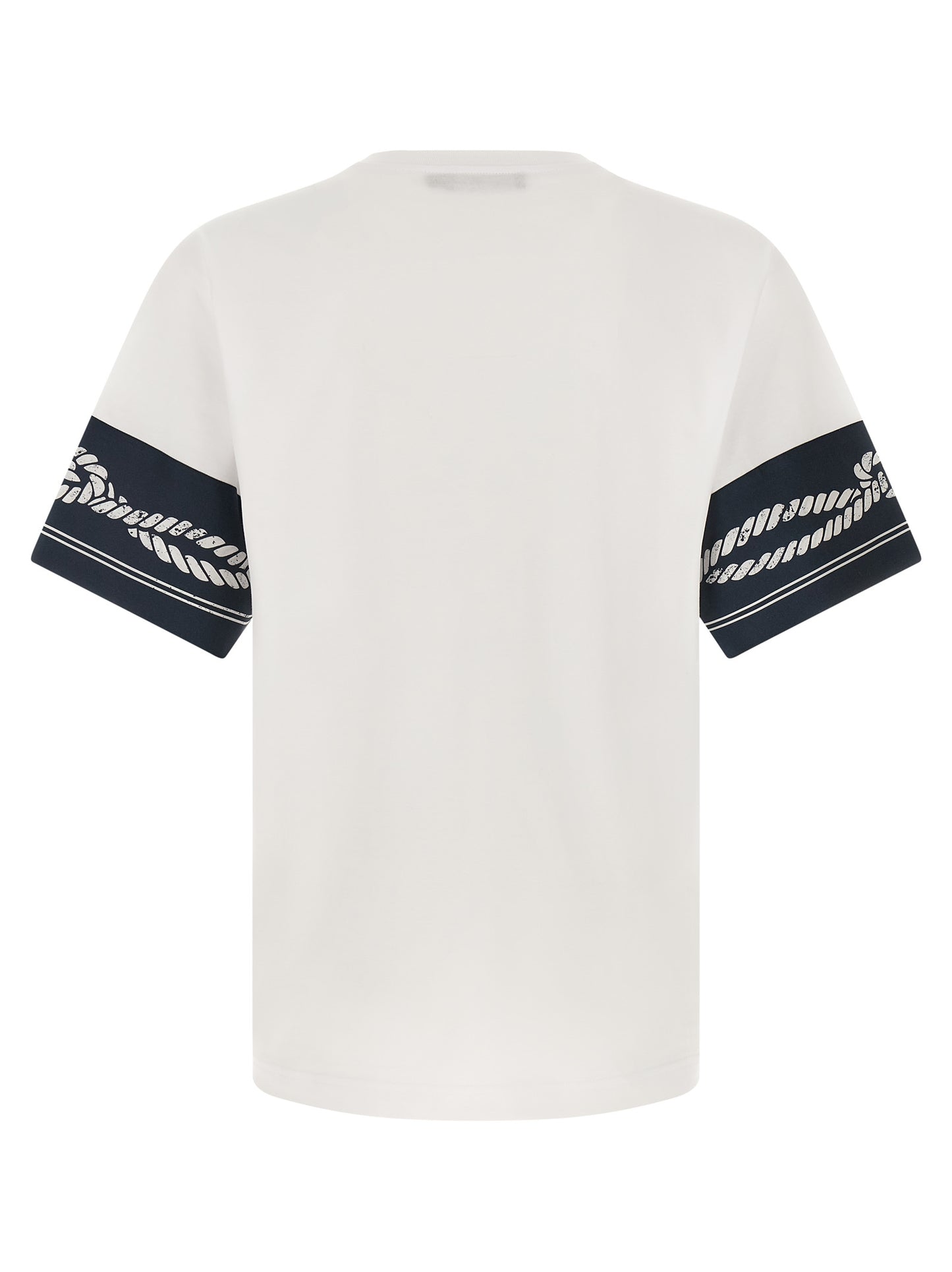 T-Shirt by Dolce & Gabbana for men in cotton & silk blue, patterned & print showcases a fashionable silhouette, elegantly detailed with a fashionable and round neckline for a sophisticated, high-fashion look.