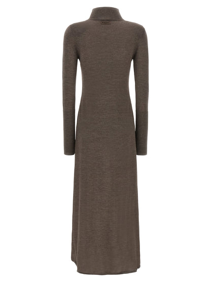 PINKO Beige Wool Long Dress