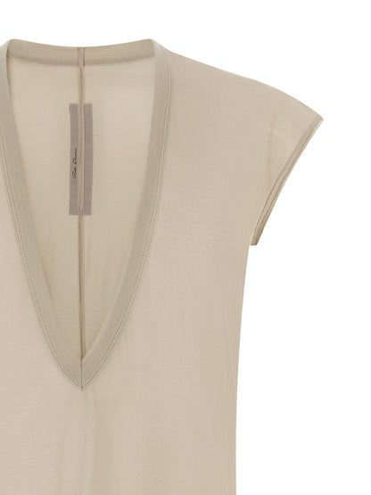 Rick Owens Beige Cotton T-Shirt