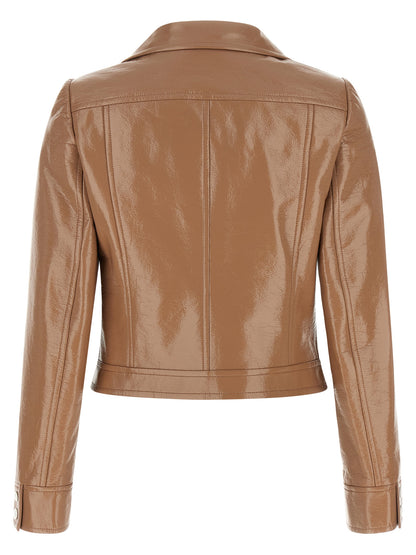 Courrèges Brown Cotton Full-Length Jacket