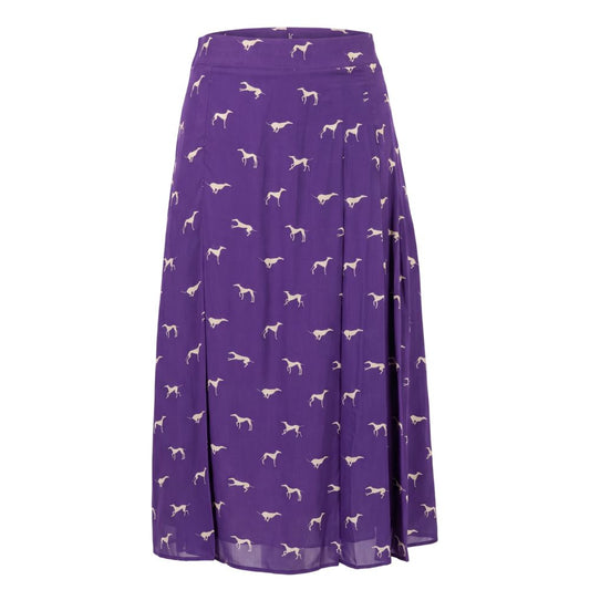 Trussardi Jeans Purple Viscose Women Skirt