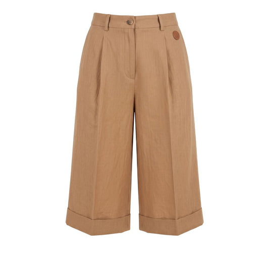 Trussardi Jeans Beige Viscose Women Shorts