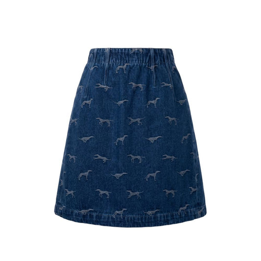 Trussardi Jeans Blue Cotton Women Skirt