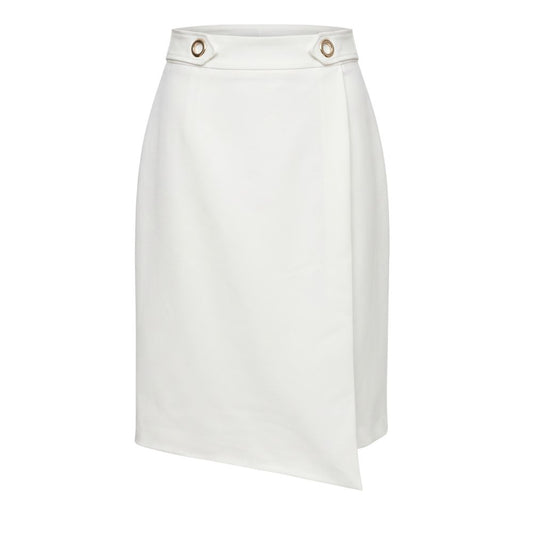 Trussardi Jeans White Polyester Women Skirt