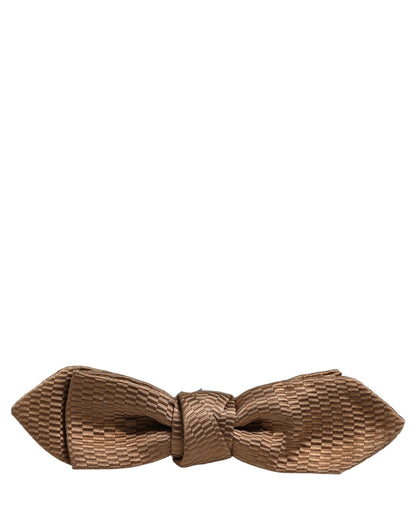 Dolce & Gabbana Silk Necktie - Black Brown Gold Patterned