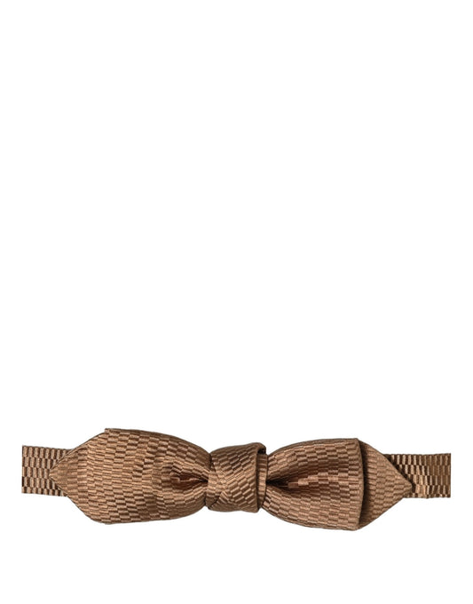 Dolce & Gabbana Silk Necktie - Black Brown Gold Patterned