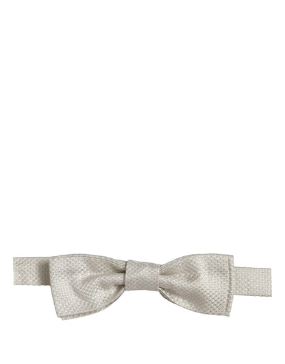 Dolce & Gabbana Silk Necktie - Black White Patterned