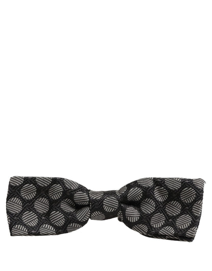 Dolce & Gabbana Silk Necktie - Black White Patterned