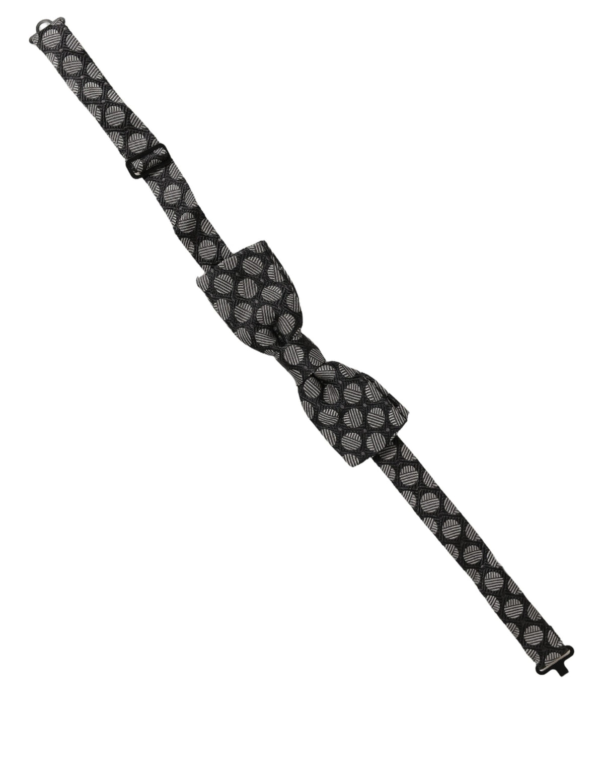 Dolce & Gabbana Silk Necktie - Black White Patterned