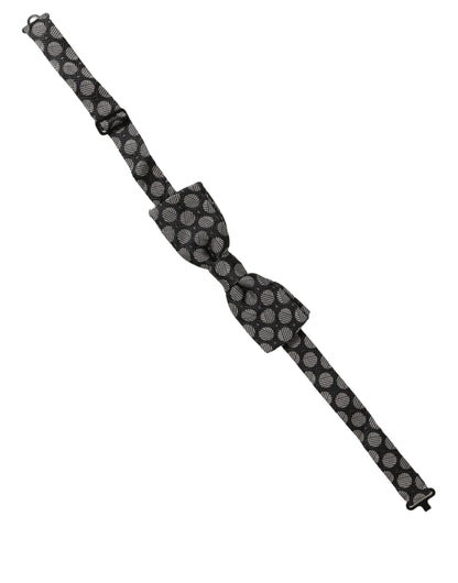Dolce & Gabbana Silk Necktie - Black White Patterned