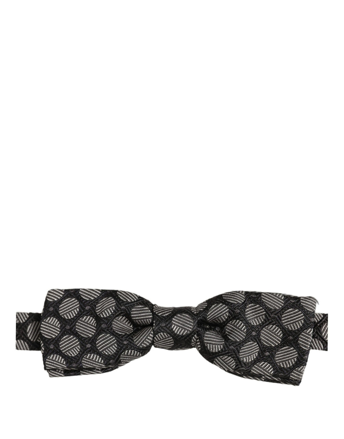 Dolce & Gabbana Silk Necktie - Black White Patterned