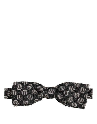 Dolce & Gabbana Silk Necktie - Black White Patterned