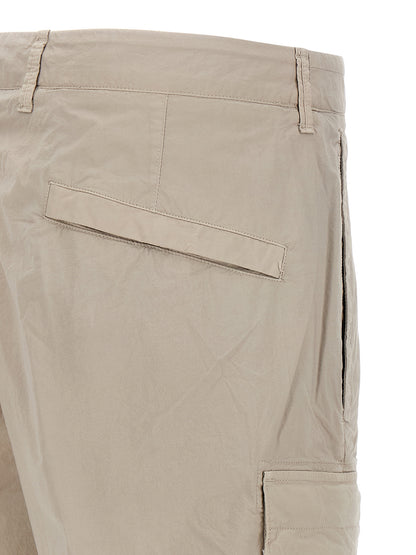 Stone Island Gray Cotton Bermuda Shorts