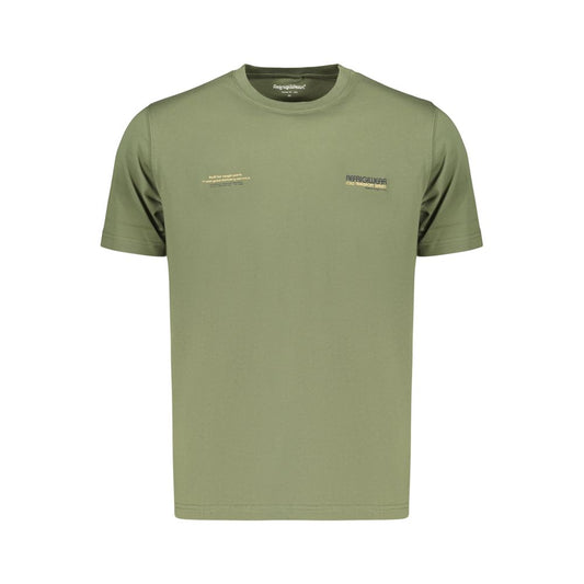 T-Shirt by Refrigiwear for men in cotton green & print features an on trend silhouette, perfectly showcasing a on trend and crew neckline for an elevated aesthetic.