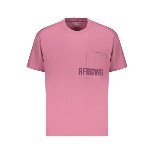 T-Shirt by Refrigiwear for men in cotton purple, violet & signature showcases a dramatic silhouette, elegantly detailed with a dramatic crew neckline and for a truly dramatic finish.