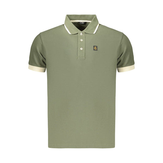 Polo Shirt by Refrigiwear for men in stretch cotton green showcases a enviable silhouette, featuring a refined and for a enviable finish.