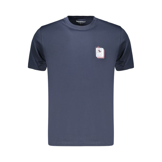T-Shirt by Refrigiwear for men in cotton blue & print showcases a dramatic silhouette, elegantly detailed with a dramatic crew neckline and for a truly dramatic finish.