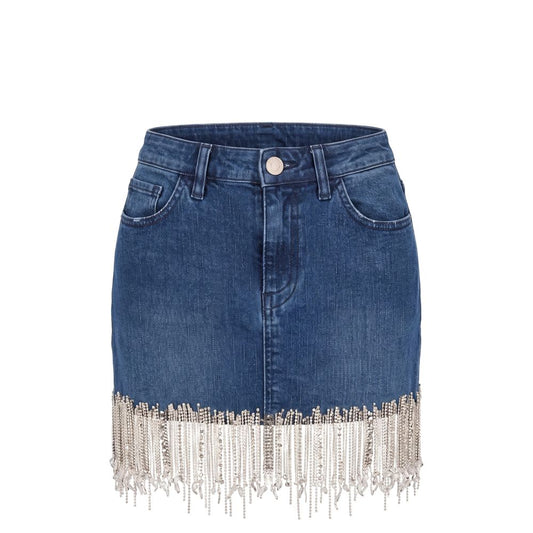 Trussardi Jeans Blue Denim Women Skirt