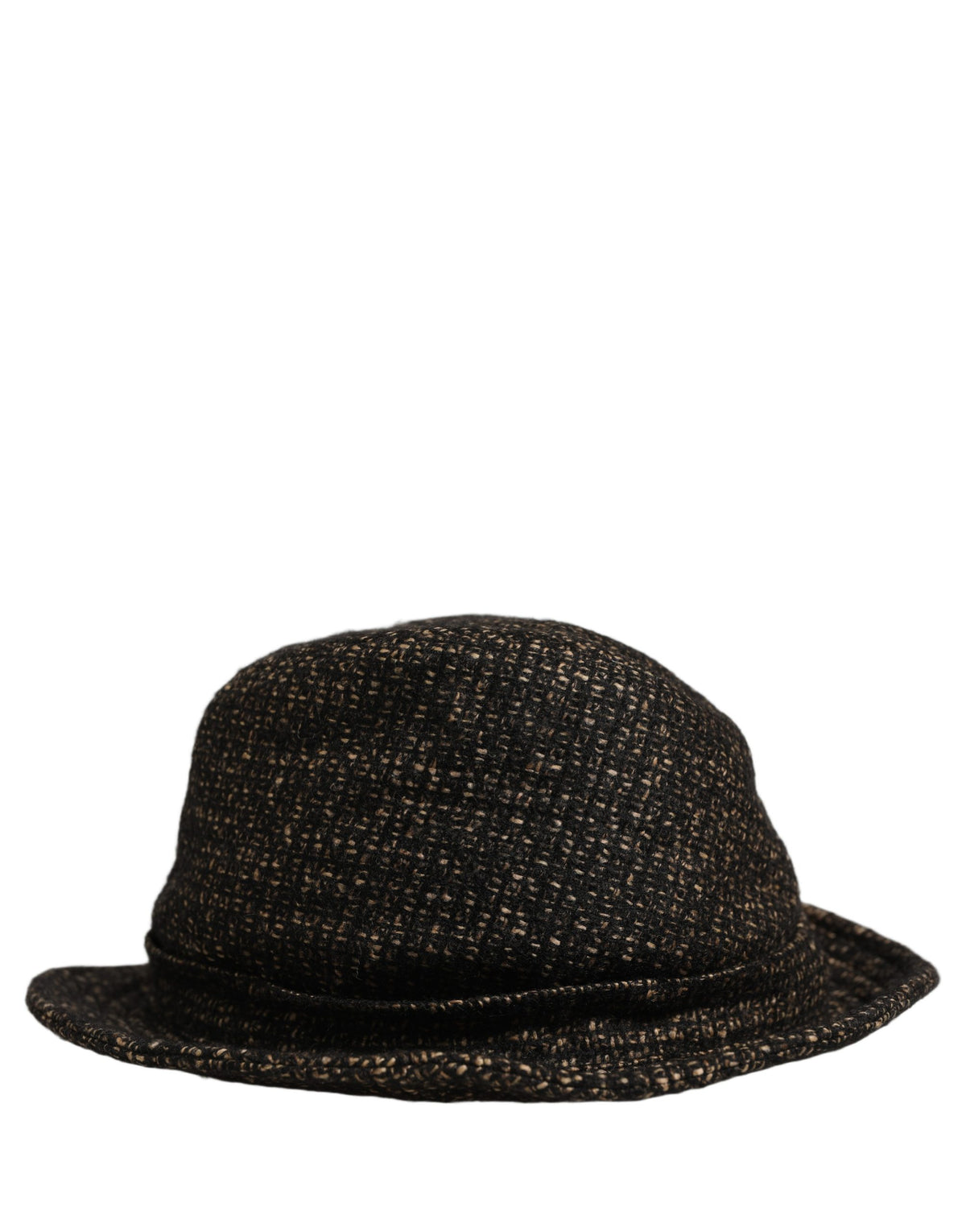 Dolce & Gabbana Fedora Ribbon Nylon Polyester Alpaca Wool Tweed - Gray