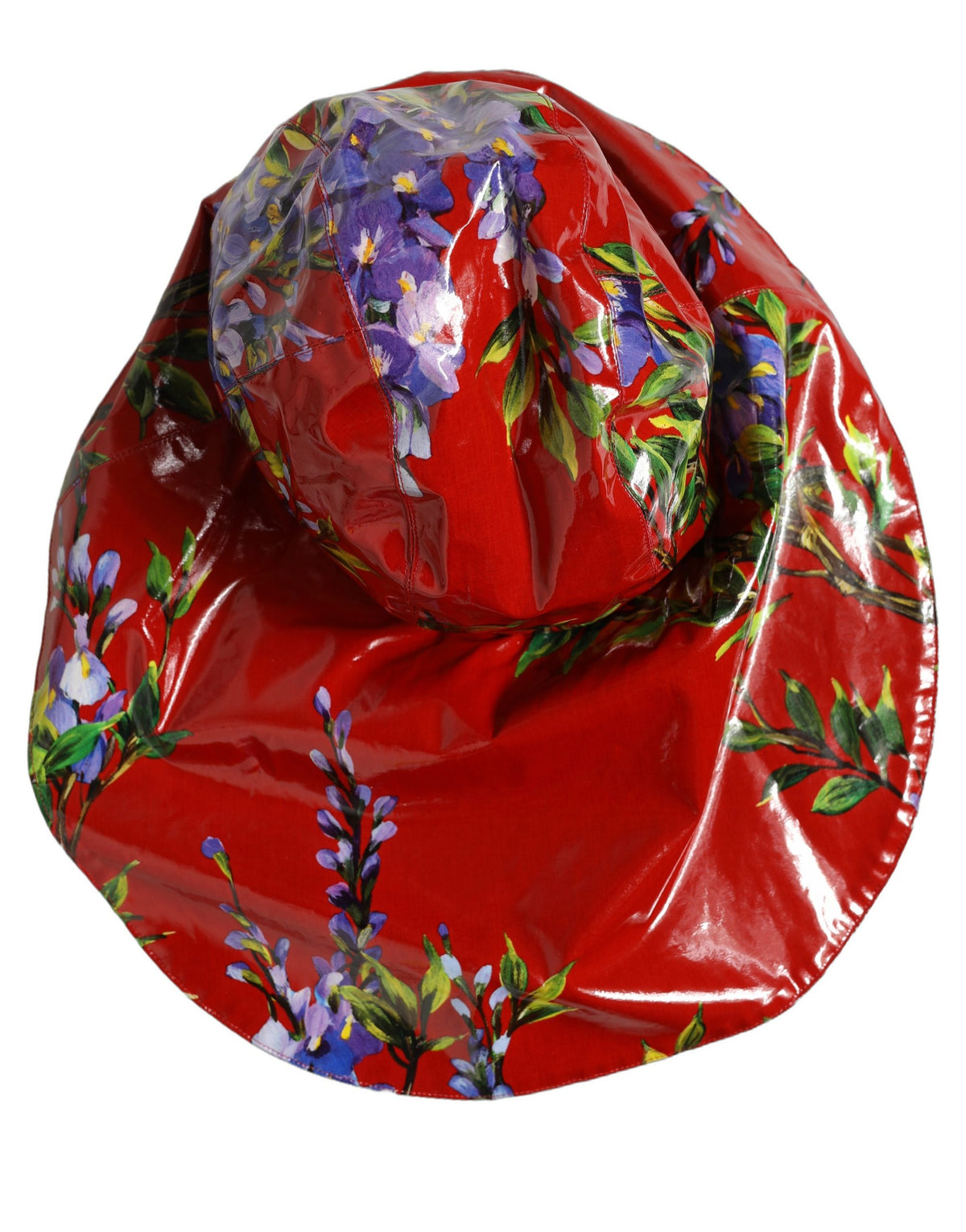 Dolce & Gabbana Cotton Polyester Bucket Hat - Red Floral Print