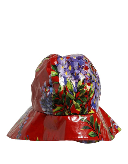 Dolce & Gabbana Cotton Polyester Bucket Hat - Red Floral Print