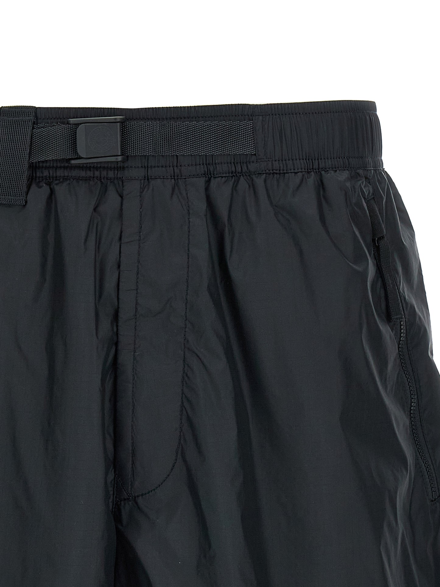 Stone Island Blue Polyamide Bermuda Shorts