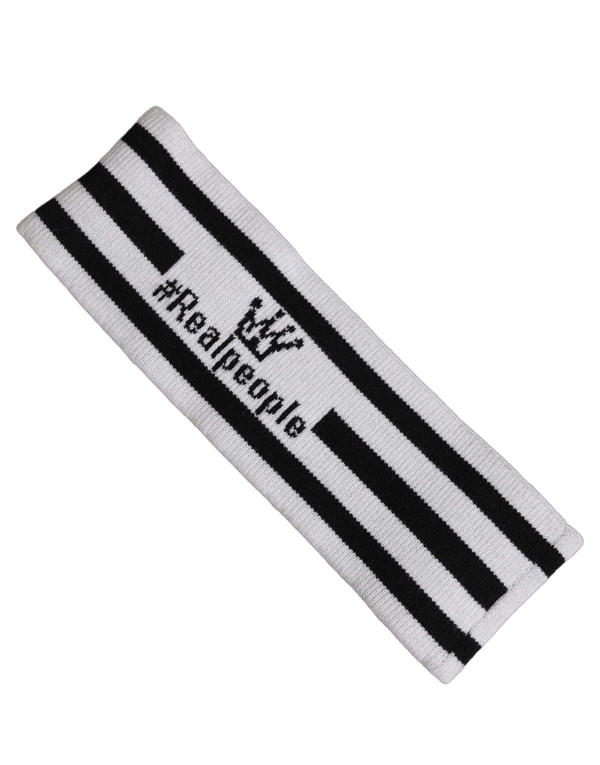 Dolce & Gabbana Dg Millennials Nylon & Virgin Wool Headband - White Black
