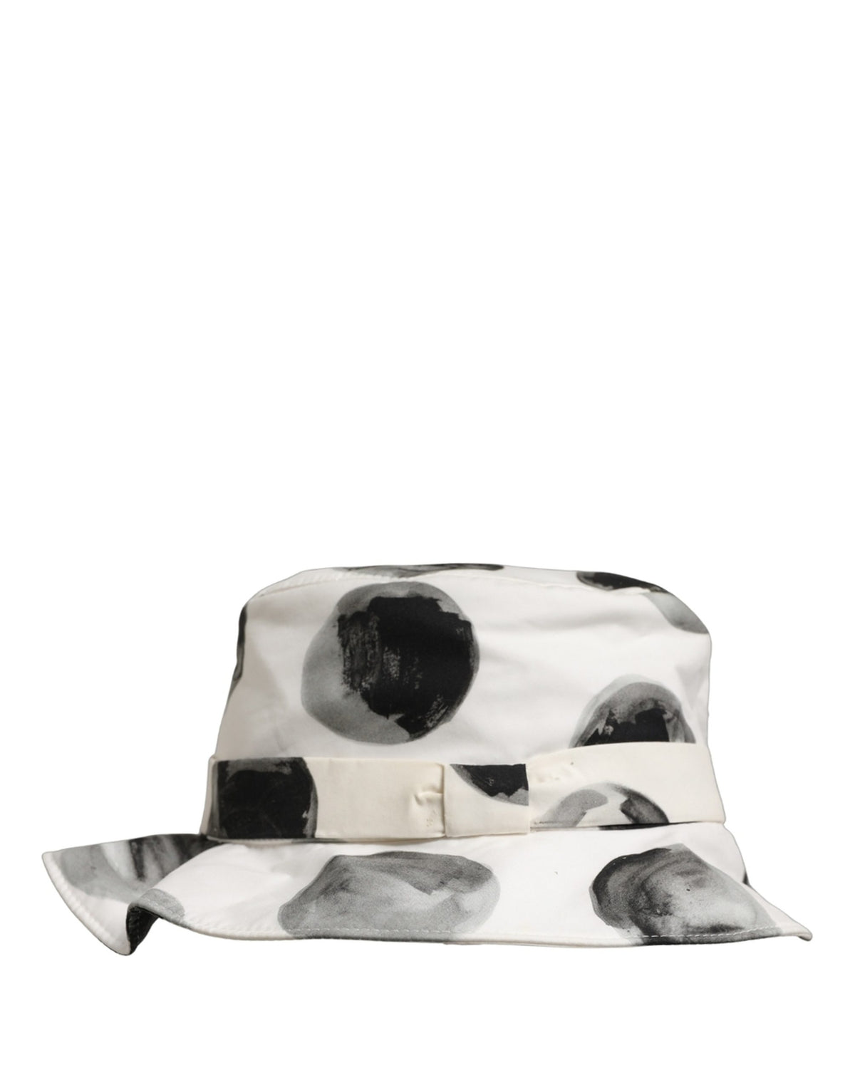 Dolce & Gabbana Cotton Bucket Hat - Black White Patterned Signature