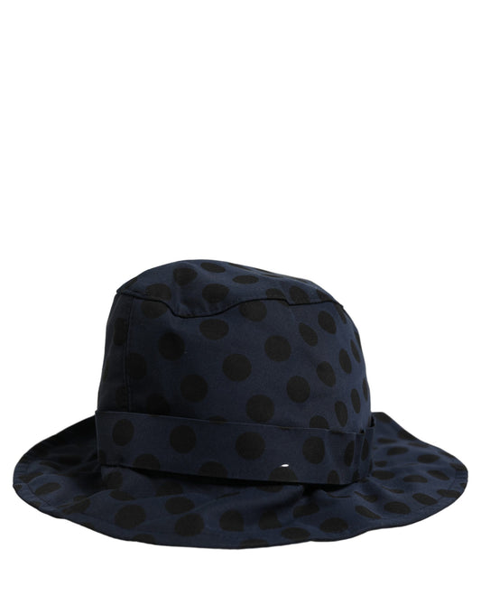 Dolce & Gabbana Cotton Bucket Hat - Black Blue Patterned Signature