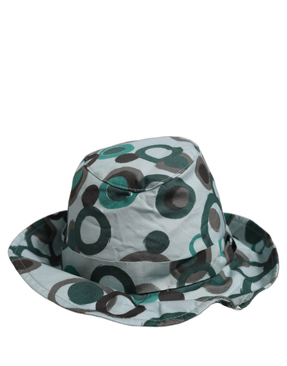 Dolce & Gabbana Cotton Bucket Hat - Black Teal Patterned Signature